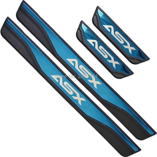 For Mitsubishi ASX 2013-2018 2019 2020 Accessories Stainless Door Sills Scuff Kick Plate Protectors Trim Guard Cover Car Styling