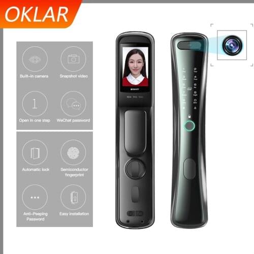 OKLAR Face recognition door Lock Fingerprint lock Smart Electronic Lock Safety Intelligent Lock With Digital Password Unlock