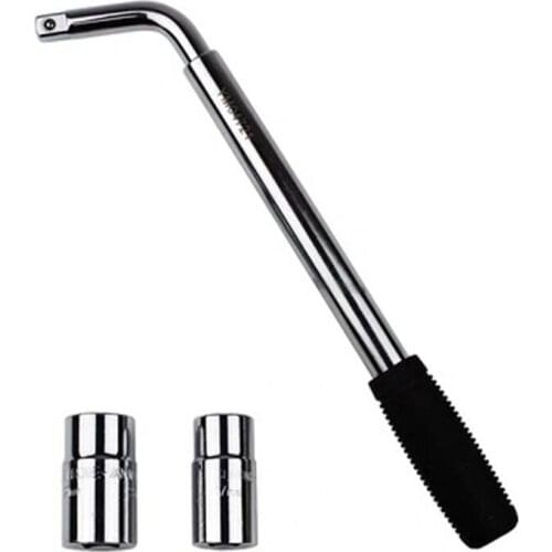 Labor-saving telescopic tire wrench L-type extended car tire socket wrench remove tire spare tire tool
