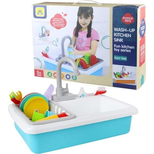 Freeshipping Simulation Electric kitchen set toys for girls kids sink dishwasher toys kitchen pretend play toys kids washing toy