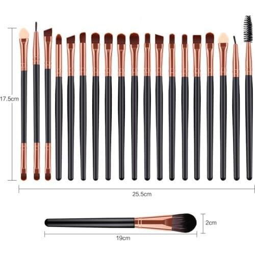 Kaizm 20Pcs/sets Eye Shadow Brush Foundation Eyebrow Lip Eyeshadow Foundation Concealer Brushes Beauty Tools Make up Brushes