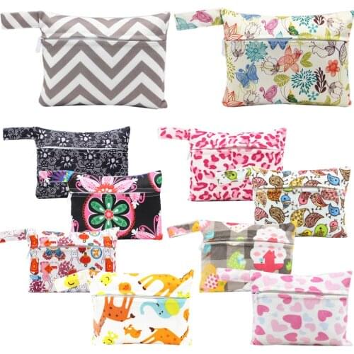 Baby show Small Waterproof Mommy Bags Mini Diaper Pocket breast pad storage bag Portable Reusable environmentally collection bag