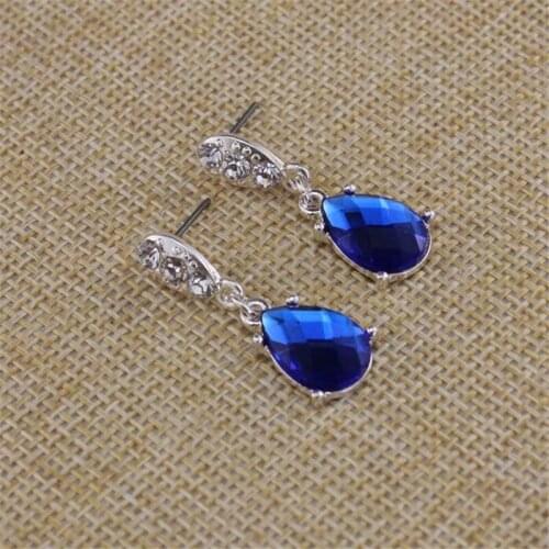 3.2*1cm cute crystal water drop earrings for women girls party wedding earing gifts fj732