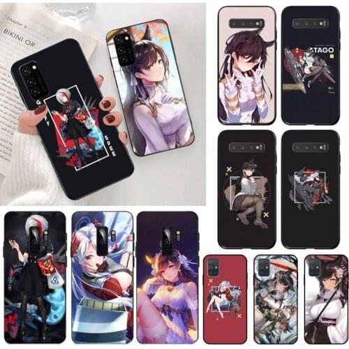 CUTEWANAN Atago Azur Lane anime Black Soft Phone Case Cover for Samsung S20 plus Ultra S6 S7 edge S8 S9 plus S10 5G lite 2020