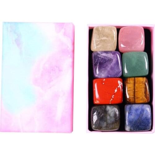 Natural Crystal Cube Chakra Amethyst Labradorite Gem Collect Crafts Absorb Negative Energy Healing Gem Paperweight Home Decor