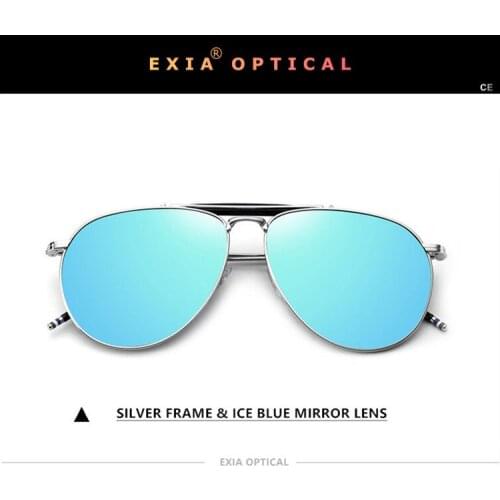 Blue Mirror Lenses Men Classic Sunglasses Customized Prescription Lens KD-49 Series