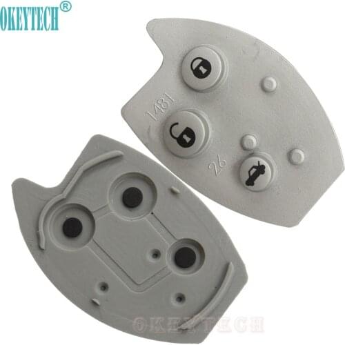 OkeyTech New 3 Buttons Remote Key Fob Rubber Buttons Pad Mat Replacement For Citroen Xsara C5 Rubber Silicone Auto Key Pad Cover