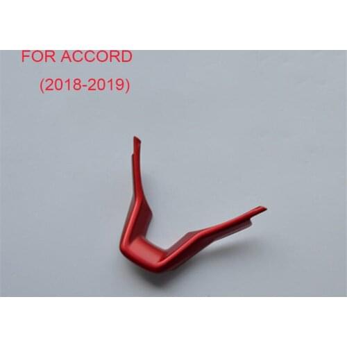 Red ABS Interior Look Steering Wheel Trim 1pcs Fit for Honda Accord 2018 Interior Accessories Mouldings New