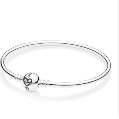 Silver Plated Beads Snake Chain Slider Love You Bracelet Retro DIY Snowflake Beads Charm Womens Bracelet Jewelry 2021