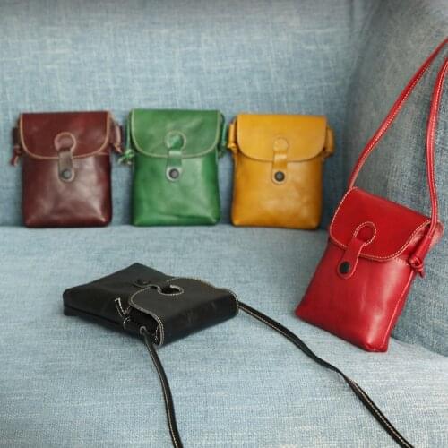 Lovely Handmade Fashion Mobile Phone Packages Genuine Women Bag New High Quality Solid Color Leisure Luxury Shoulder Bags