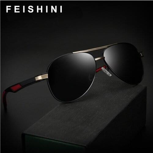 FEISHINI Brand Sunglasses Polarized Men Pilot Coating Mirror Sun Glasses Womens Driver oculos Male Eyewear Accessories For Men