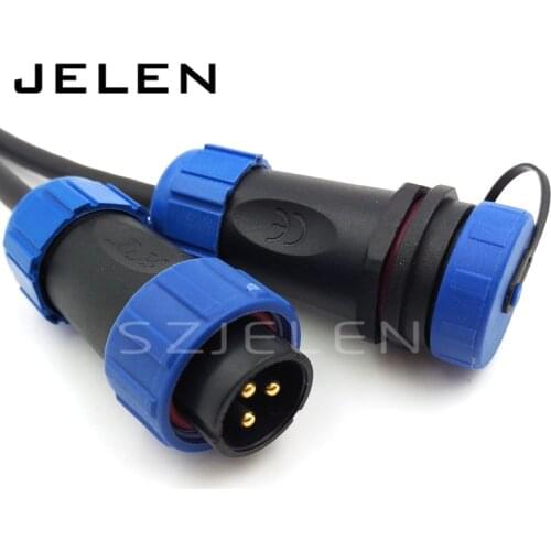SP2110, LED connector, 3 pin power cable male and female connectors, Device power connector, waterproof connector 3 pin ,IP68
