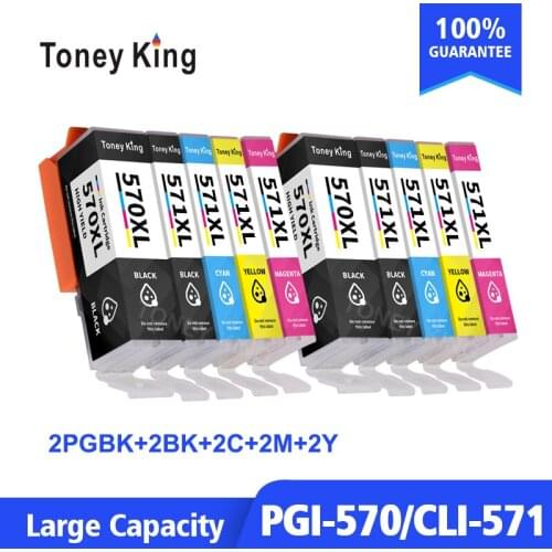 Toney King PGI570 PGI 570 PGI-570 CLI571 Ink Cartridge For Canon PGI570 PIXMA MG5752 MG6850 MG6851 MG6852 TS6050 TS5050 Printer