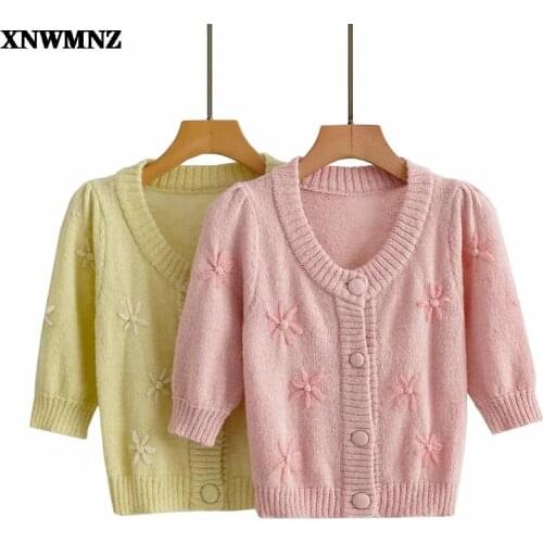 XNWMNZ New Women V-Neck Mohair Knitted Sweater 2021 Early Autumn Single Breasted Ladies V-Neck Simple Cardigan Knitwear Tops