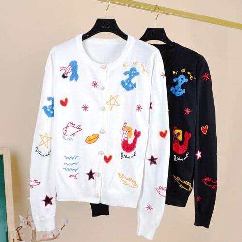 Korean Women Loose Cardigan Double Pocket Design Knitted Cardigan Female Sweater Jacket Autumn Winter V-neck Long Sleeve Coat