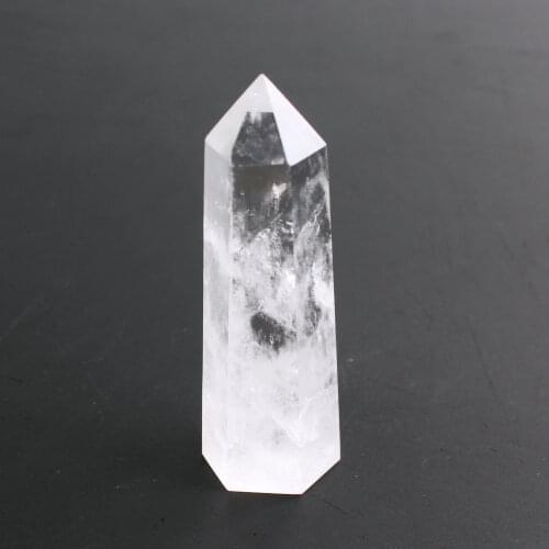 1PC 65-80mm Natural Rock Quartz Crystal Wand Pendant Single Point White Necklace Healing Ornament