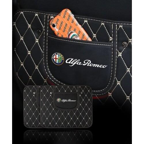 1pcs Car Seat Back Leather Anti-Kick Pad Anti-Dirty Kick Mat For Alfa Romeo 156 159 147 4C 8C 166 Giulia Giulietta Mito Stelvio