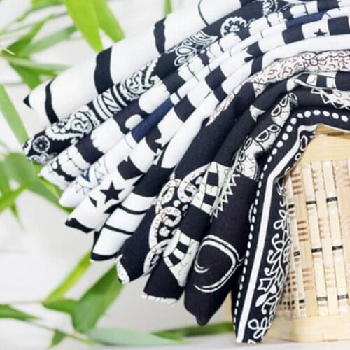 1m*1.4m/Piece,Black/White Printing,Artificial Cotton Cloth,Clothing,Beach Pants,Dress,Curtain Fabric,DIY Handmade Materials