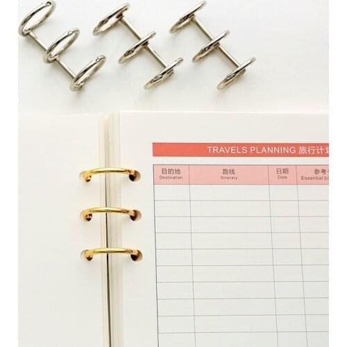 Book Scrapbook Clips Binder Rings Stationery For Photo Album Craft Office Supplies Loose Leaf Metal Book Binder Rings Stationery