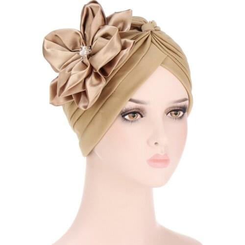 African Turban Cap Indian Headtie Islamic Hat for Woman Head Wrap Nigerian Wedding Instant Bonnets Muslim Pleated Headscarf