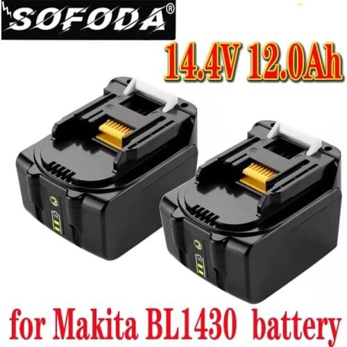 14.4V 12000mAh Drill Battery for Makita BL1430 Replacement Rechargeable Lithium Battery LXT200 BL1415 194558-0 194559-8 194066-1