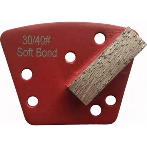 GT17 Single Bar Segment Diamond Grinding Shoes Trapezoid Shape Universal Grinding Pads for Concrete and Terrazzo Floor 12PCS