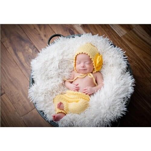 Free shipping, newborn bonnet caps ,handmade knitting baby girls flower hat and pants baby sets newborn photo props 0-1m,3-4m