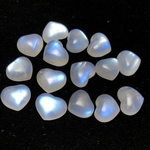 ONE PIECE LOOSE BEADS WHITE MOONSTONE HEART 12MM FULL HOLE wholesale for DIY jewelry