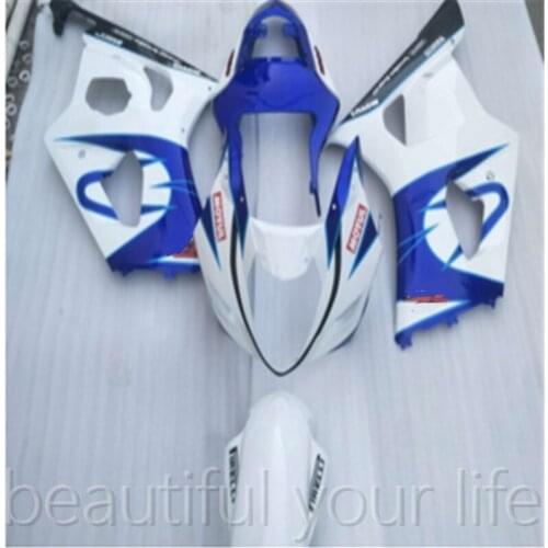 For Suzuki GSXR1000 K3 2003 2004 ABS Plastic Injection Body Fairing Kits Glossy blue white