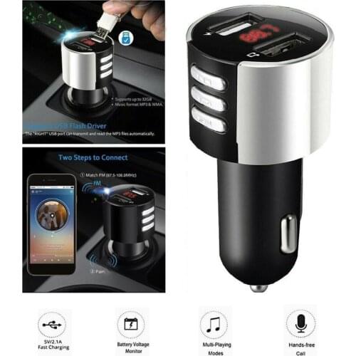 FM Transmitter Wireless Car USB Charger Handsfree Kit Radio Music Mp3 Player