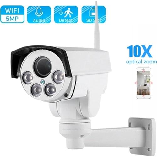 OwlCat HD 2MP 5MP Bullet PTZ IP Camera WIFI Outdoor 5X 10X Optical Zoom Wireless Audio Mic IR Night Onvif SD Card CCTV Camera
