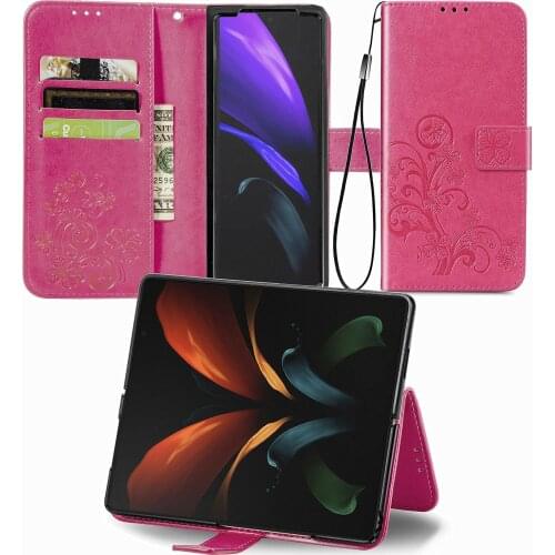 Best Protection Flip Wallet Leather Case for Samsung Galaxy Z Fold3 Fold 3 Shockproof Card Slot Cover Funda