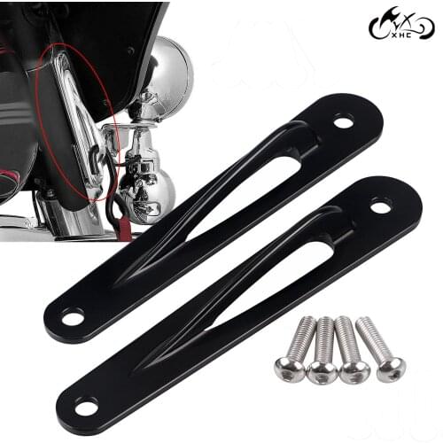 1Pair Motorcycle Black Custom Tie-Down Brackets Teardrop For Harley Touring Electra Glides FLHT 1983-2013 Road Kings 1994-2020