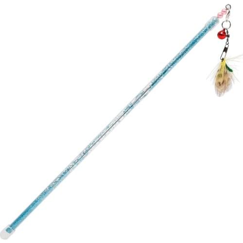 New Style Funny Cat Wand Extendable Interactive Fake Feather Kitten Teaser Pet Teaser Toy Exerice Training For Cat Pet Supplies