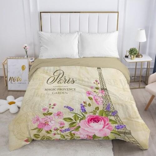 Eiffel Tower Duvet cover Quilt/Blanket/Comfortable Case Double King Bedding 140x200 240x260 200x200 for Home Khaki