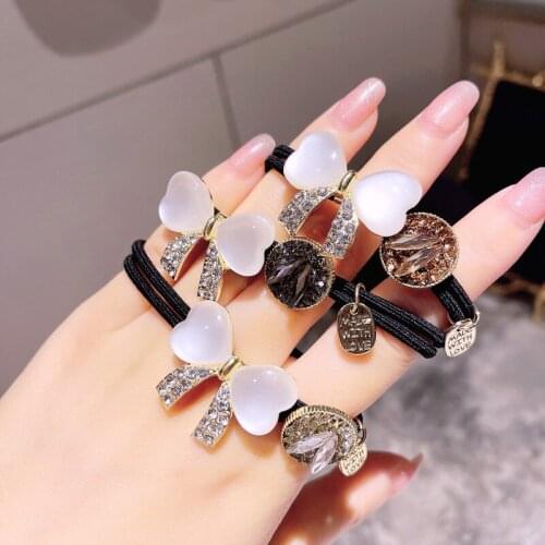 Women Lady Fashion Elastic Hair Ring Luxury Chiffon Hair Rubber bands Rope Headbands Ties Hair Accessories for Women & Girls