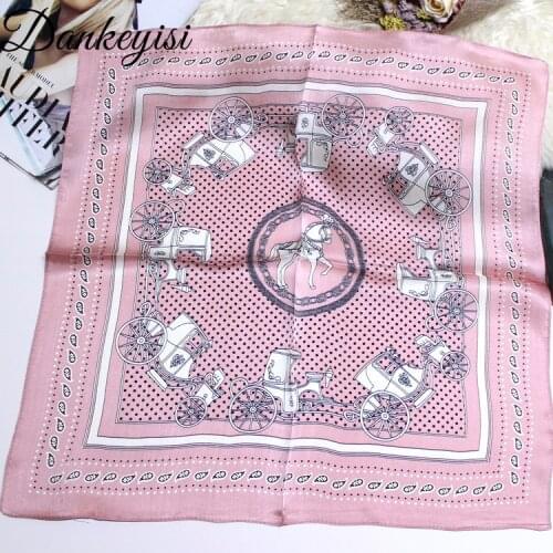 DANKEYISI Real Silk Women Scarf Square Hair Scarf Women Neck Hotel Waiter Flight Attendants Business Bandana Silk Bag Scarves