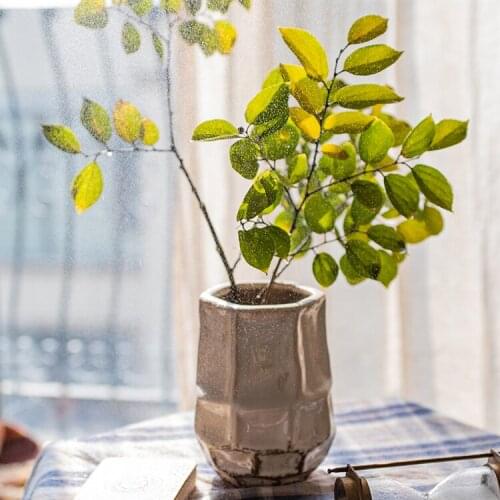 Light Luxury Vase Modern Ceramic Geometric Container Flower Arrangement Table Ornaments Adornos Salon Home Decoration EF50FP