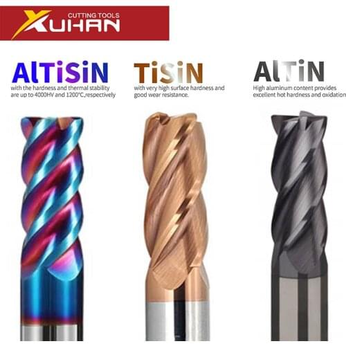 Carbide corner radius send mill 4 Flutes HRC50 endmill machine Tungsten Steel end mill cnc Milling Cutter EndMills cutting tools