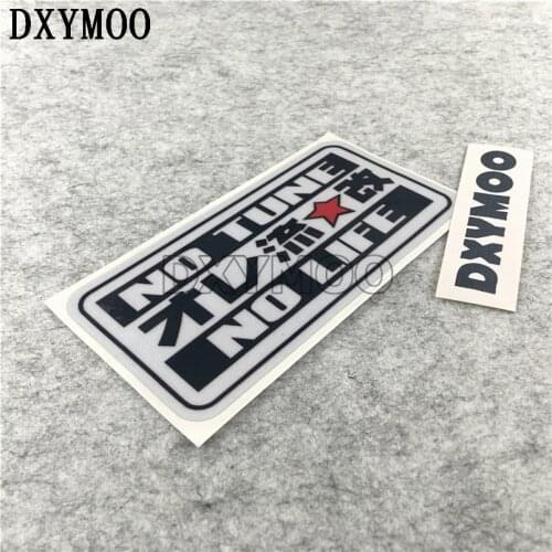 NO TUNE NO LIFE Car Stickers Japanese Motorcycle Vinyl and Decals Waterproof Drop Shipping 12.5x4.3cm