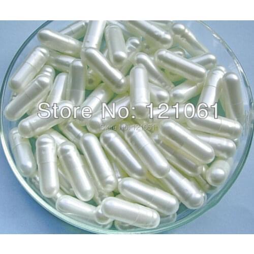 00# 10,000pcs!Pearl White colored hard gelatin empty capsules(joined or seperated capsules size 00)
