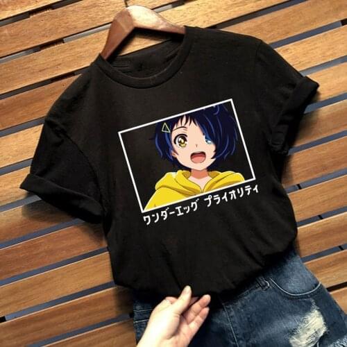 Wonder Egg Priority Anime T-shirt Fashion Casual Short Sleeve O-neck Print Woman