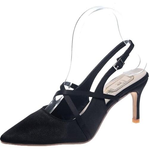 Pointed Stiletto Heels Female 2019 Summer Newthe Wild After The Sling With The Network Red Cross Temperament Sandals