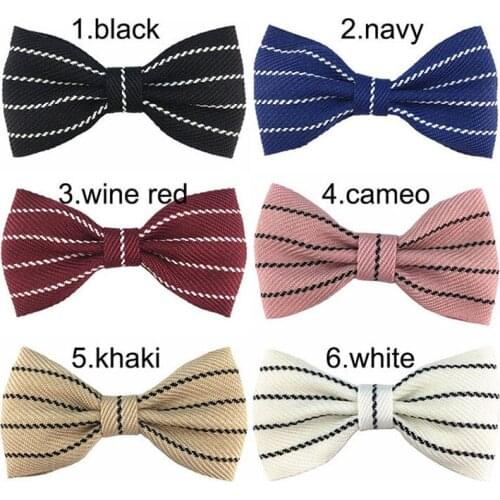 1 Piece Cute Baby Ribbon Stripe Bow Hairpins Girls Children Sweet Hair Clips 6 Colors Side Clips Kids Headdress Hair Accessories