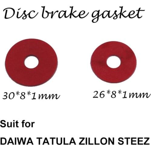 1pcs Brake Pad For Baitcasting Reels Drum Reels Suit for DAIWA TATULA SV ZILLION STEEZ 30*8*1mm 26*8*1mm Red Disc Brake Gasket