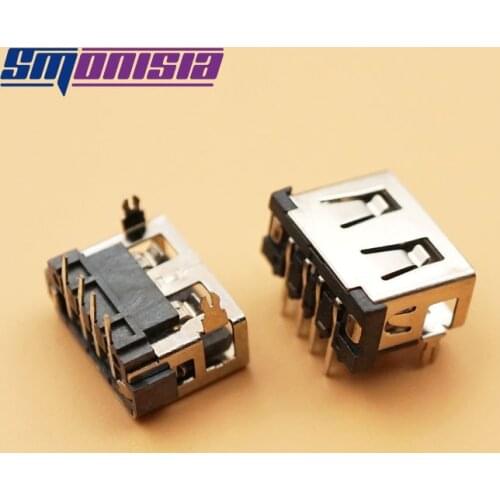 1000pcs 10.0MM USB Socket AF Type foot patch / vertical curling / flat mouth / full patch 2.0 USB Female Jack Ports