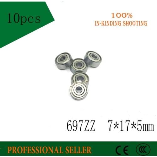 697ZZ Bearing ABEC-1 10PCS 7x17x5mm Miniature 697Z Ball Bearings 619/7 ZZ Z2V1