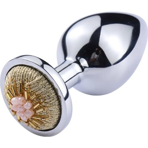 Anal Beads Crystal Jewelry Round Butt Plug Stimulator Sex Toys Dildo Stainless Steel Anal Plug For Gay Couple Adult Game