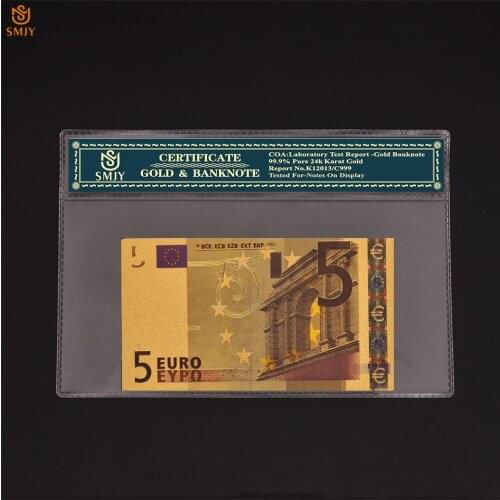 Euro Banknote 5 Euro Paper Money World Bills Currency For Collection With Coa Frame And Business Gifts