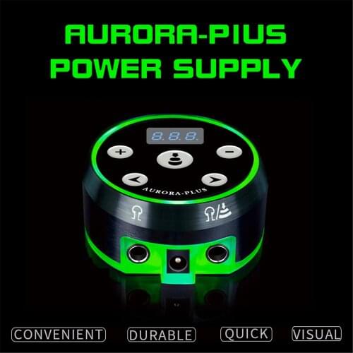 New Aurora Plus Tattoo Power Supply Upgrade Digital LCD Power Supply With Power Adaptor Mini LED Touch Pad Tattoo Supplies